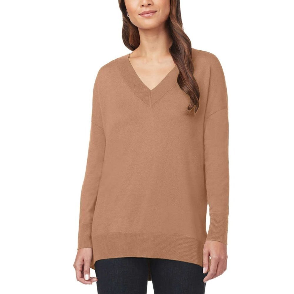 NWT Matty M Women's Lightweight Knit V-Neck Tunic Length Sweater